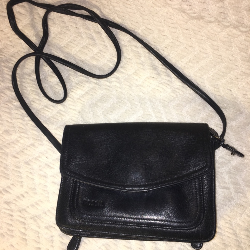Fossil crossbody‎ purse black